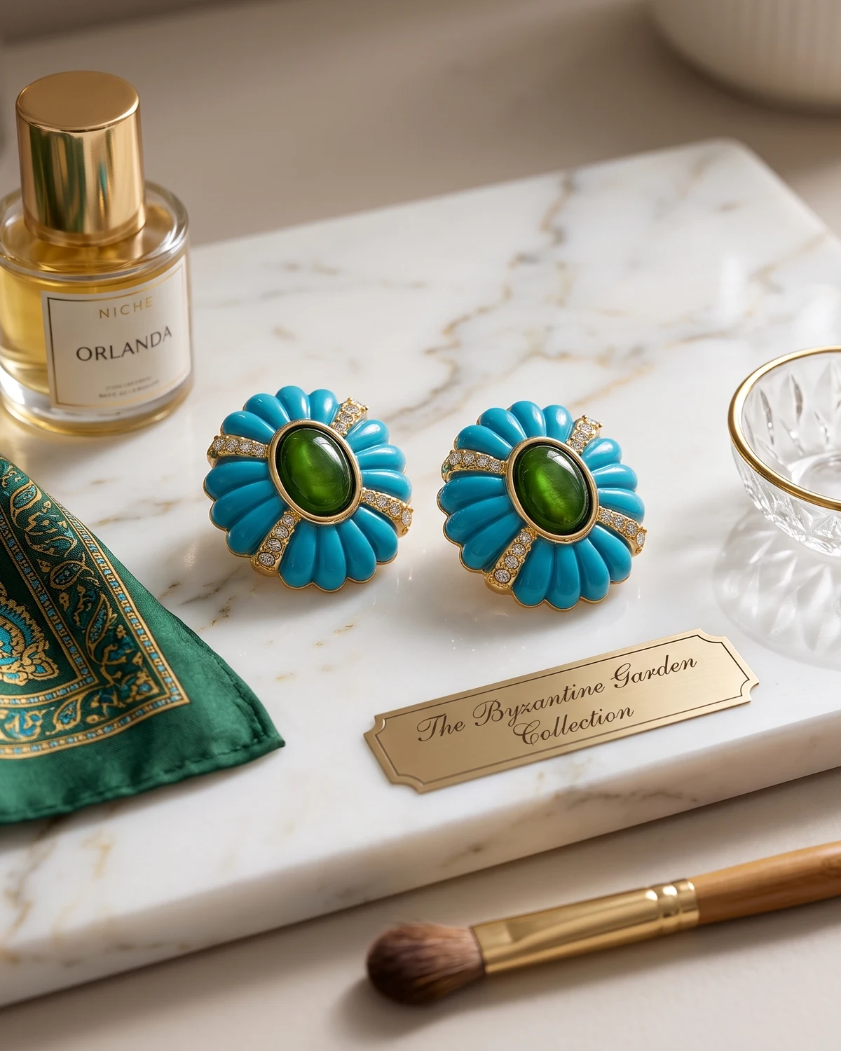 Earrings resin jewelry collection