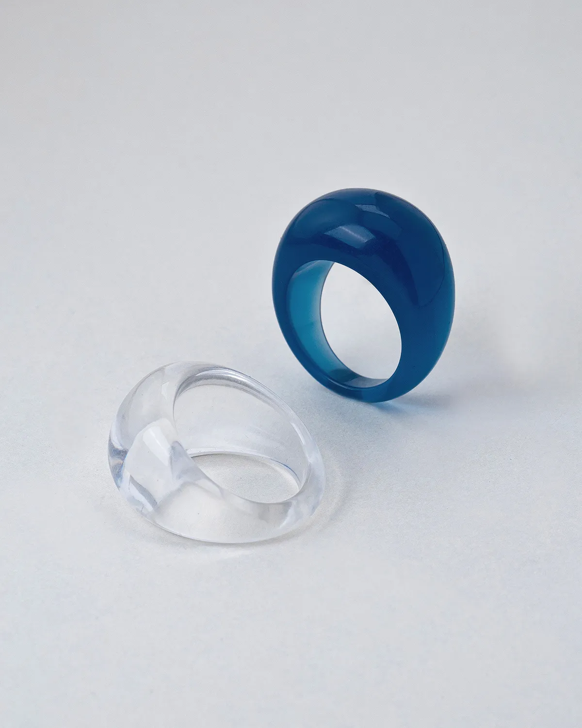 Sculptural Clear Resin Ring wholesale resin jewelry
