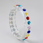 Crystal-Set Clear Resin Bangle product detail thumbnail