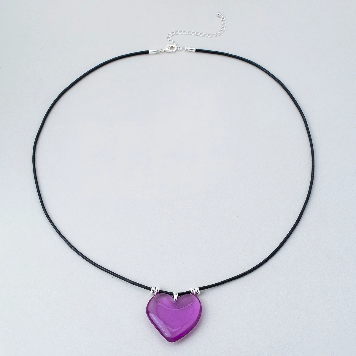 Purple Heart Resin Necklace wholesale resin jewelry