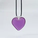 Purple Heart Resin Necklace product detail thumbnail