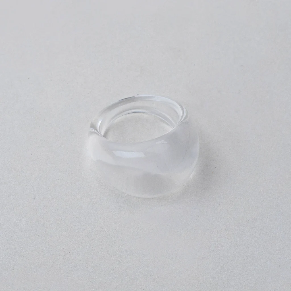 Sculptural Clear Resin Ring E14A6844 wholesale resin jewelry product