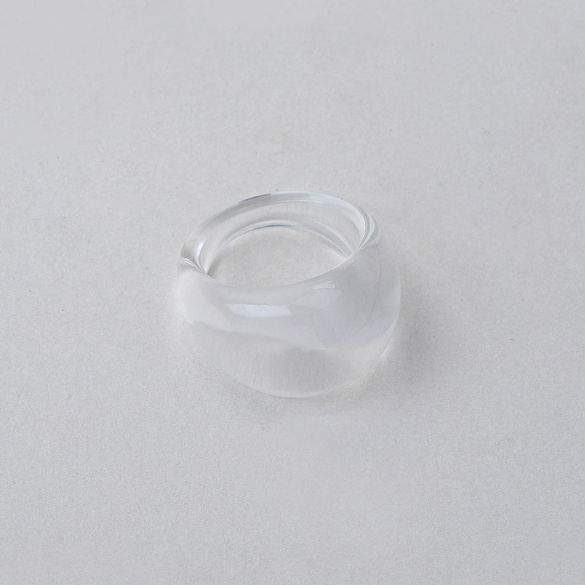 Sculptural Clear Resin Ring wholesale resin jewelry