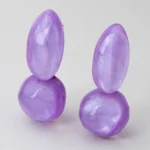 Wholesale Lavender Purple Double Shape Resin Stud Earrings For Women product detail thumbnail