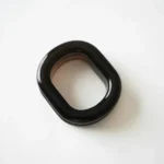 Chunky Tortoiseshell Hollow Oval Resin Bangle | Custom Resin Bracelet product detail thumbnail