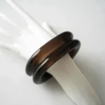 Chunky Tortoiseshell Hollow Oval Resin Bangle | Custom Resin Bracelet product detail thumbnail