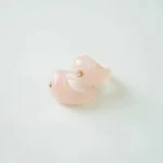 Translucent Pink Teardrop Resin Earrings with CZ Stone Accent product detail thumbnail