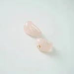 Translucent Pink Teardrop Resin Earrings with CZ Stone Accent product detail thumbnail