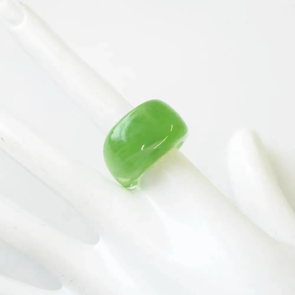Translucent Candy Color Chunky Resin Ring, Irregular Wide Band Statement Ring wholesale resin jewelry