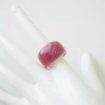 Translucent Candy Color Chunky Resin Ring, Irregular Wide Band Statement Ring product detail thumbnail